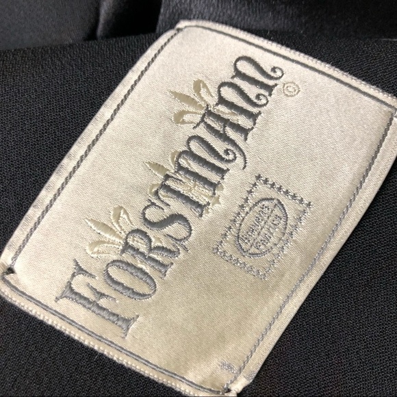 VINTAGE 60s Asymmetrical Button Fur Collar Black Wool Coat ROTHSCHILD’S Size M/L - Picture 4 of 9